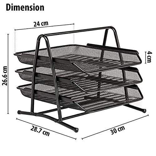 JB9 Mesh Wire - 3 Tyre Document Tray preview 4