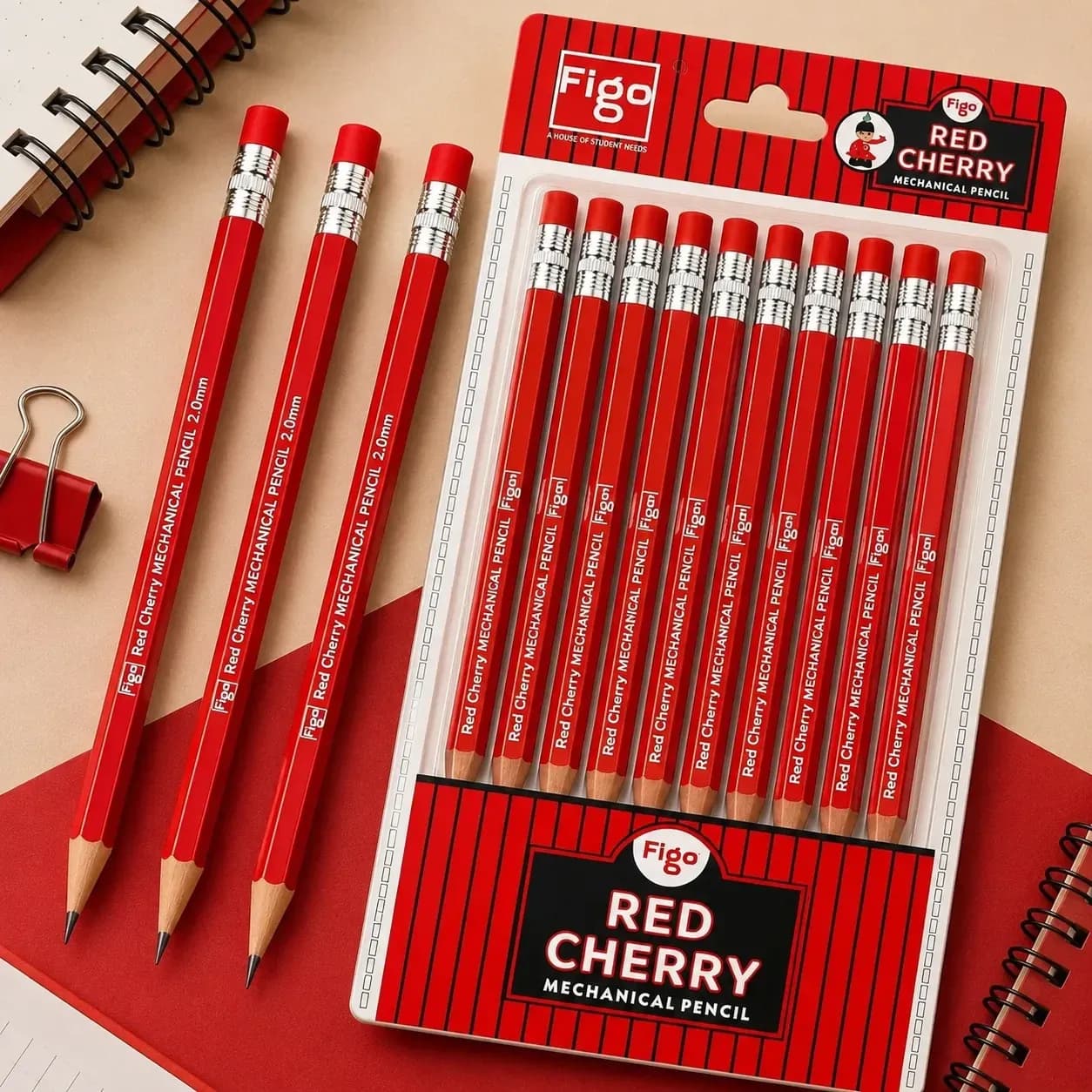 FIGO Red Cherry Mechanical Pencil 2.0mm preview 3