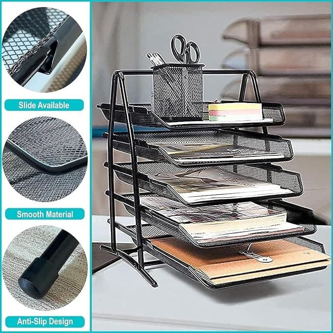 JB9 Mesh Wire - 5 Tyre Document Tray preview 3