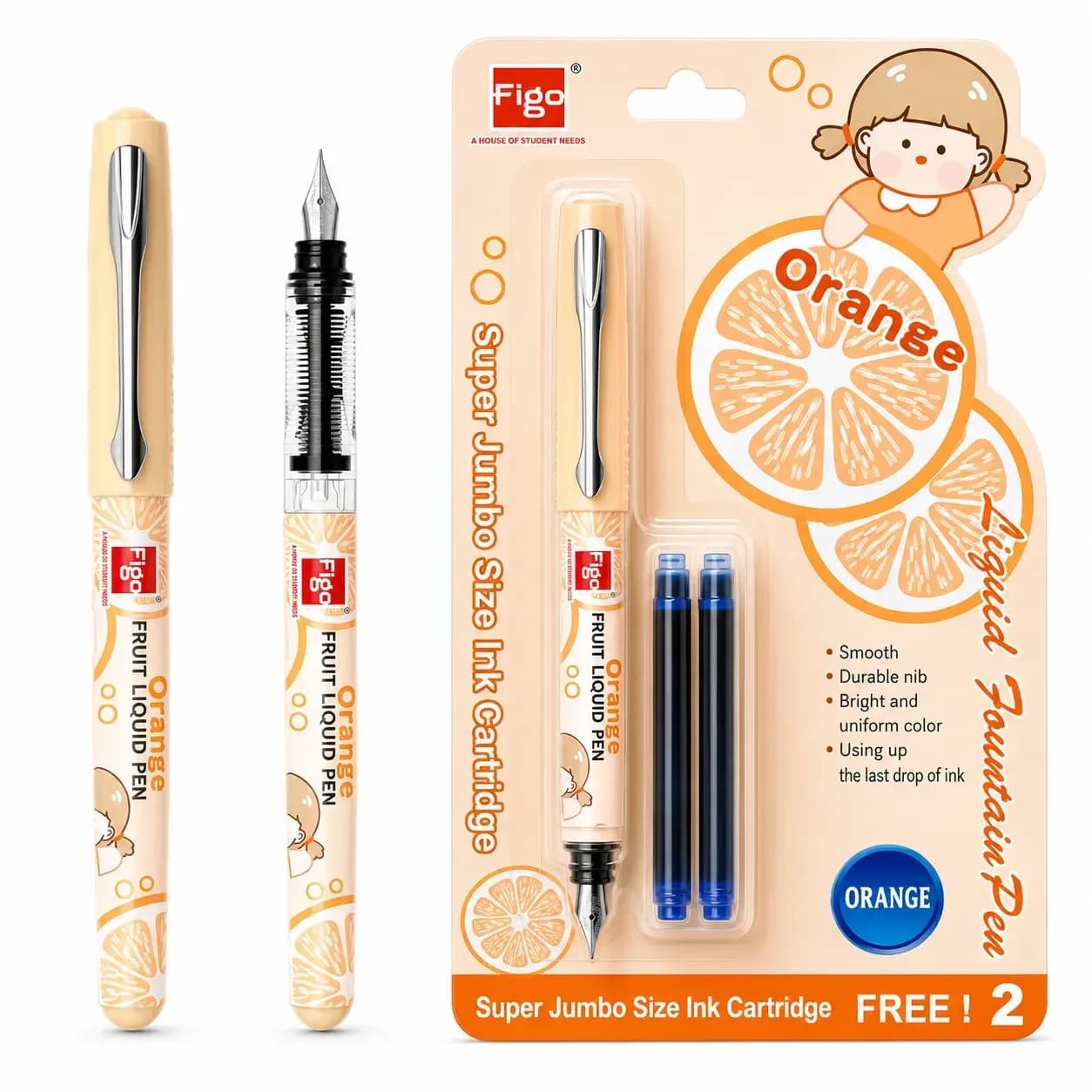 FIGO Orange Liquid Fountain Pen