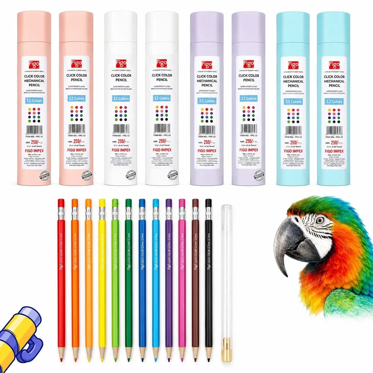 FIGO Click Pencil (12 Colours)
