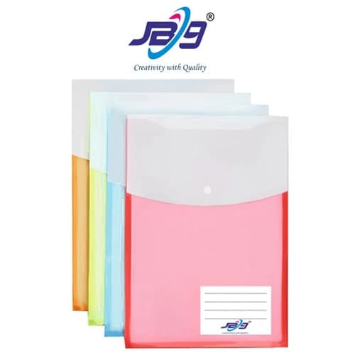 JB9 Button Bag 14 Micron Clear F/C Opaque Double Pocket