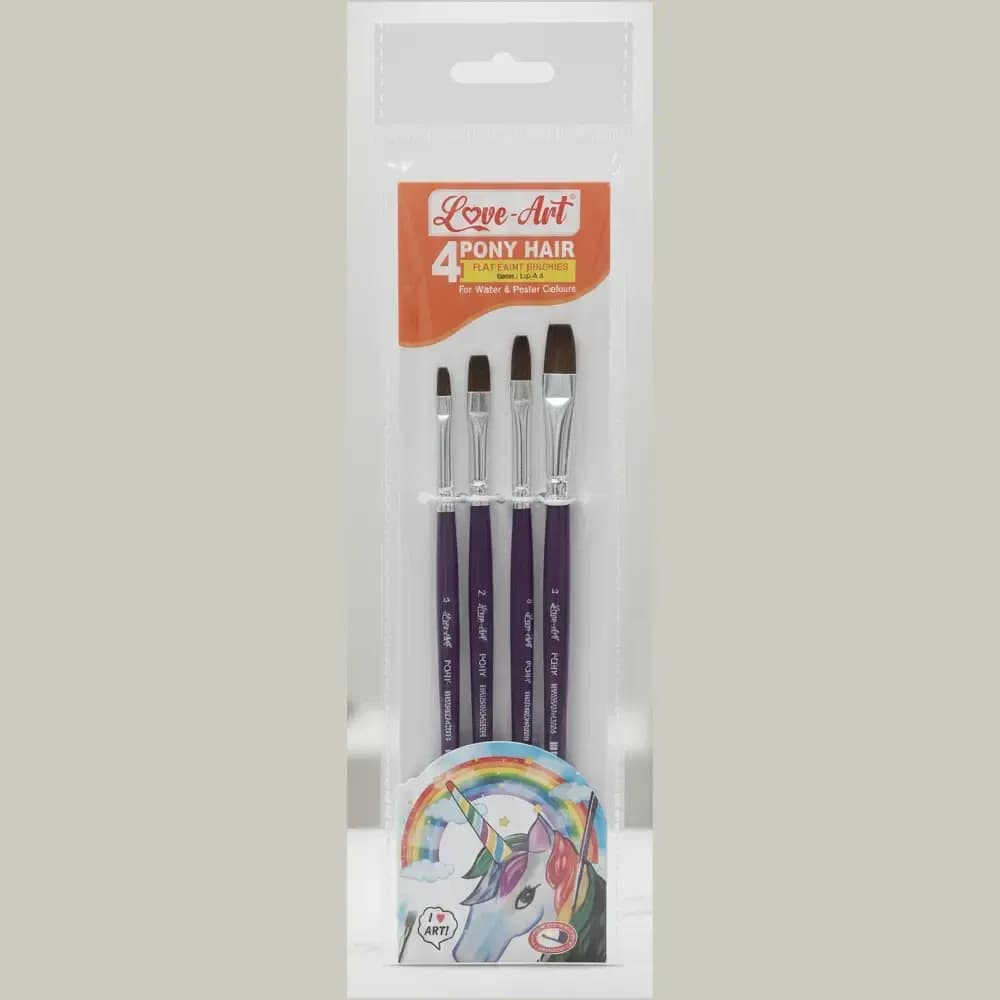 Love Art Paint Brush Pony Flat (No. 1, 2, 4 & 6)