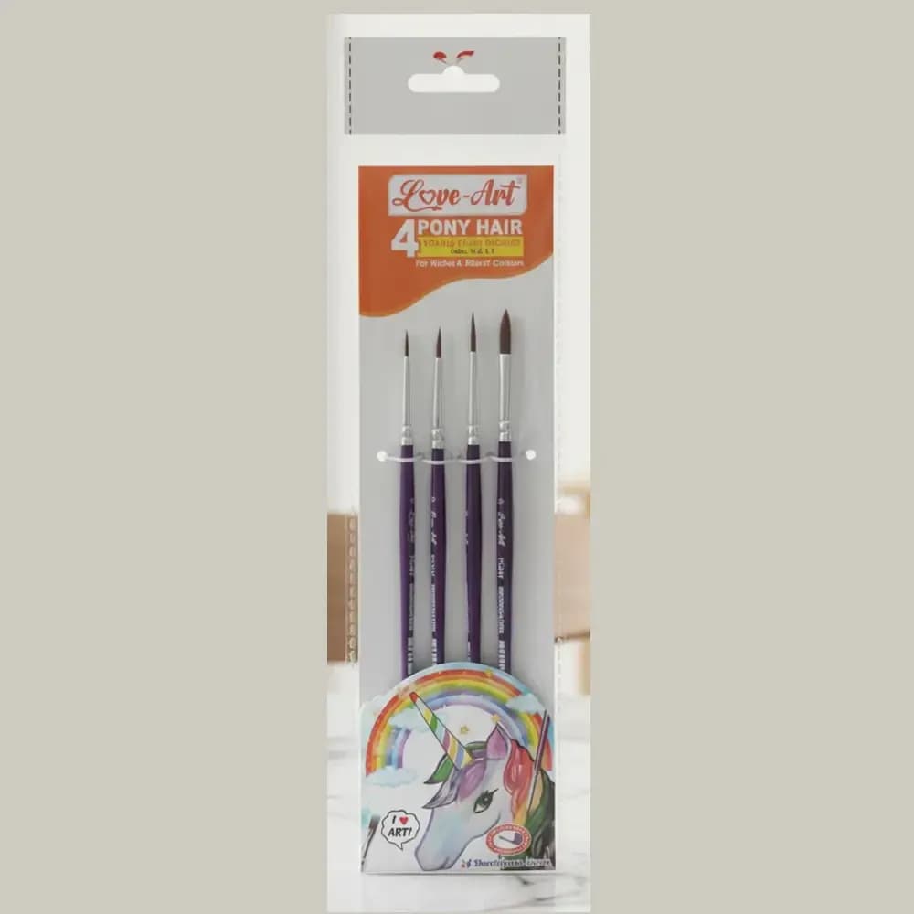 Love Art Paint Brush Pony Round (No. 0, 2, 4 & 6)