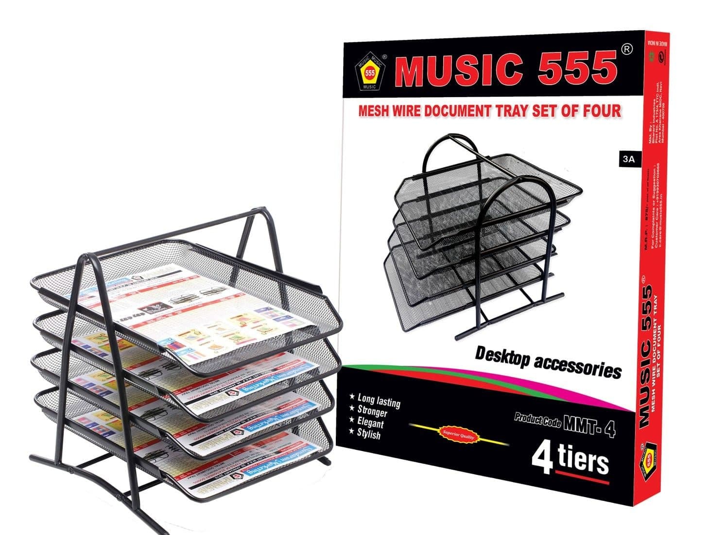 JB9 Mesh Wire - 4 Tyre Document Tray preview 2