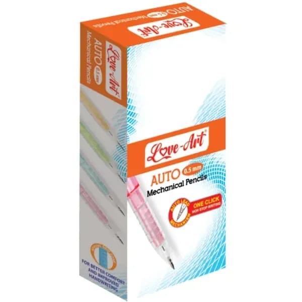 Love Art  Auto Mechanical Pencil 0.5MM With Lead Pack