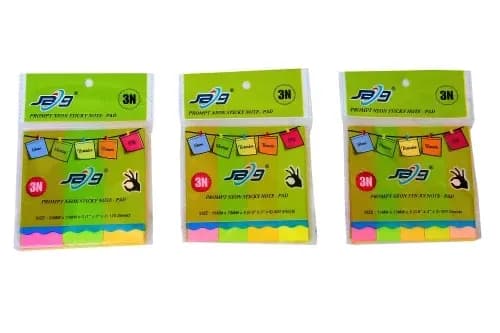 JB9 1x4 Four Colour Sticky Note Pad - 3x4 - Style 1