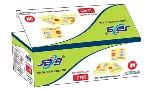 JB9 3x4 Yellow Sticky Note Pad