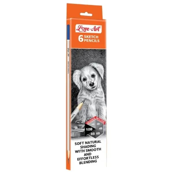 Love Art  Sketch Pencil Set of 6