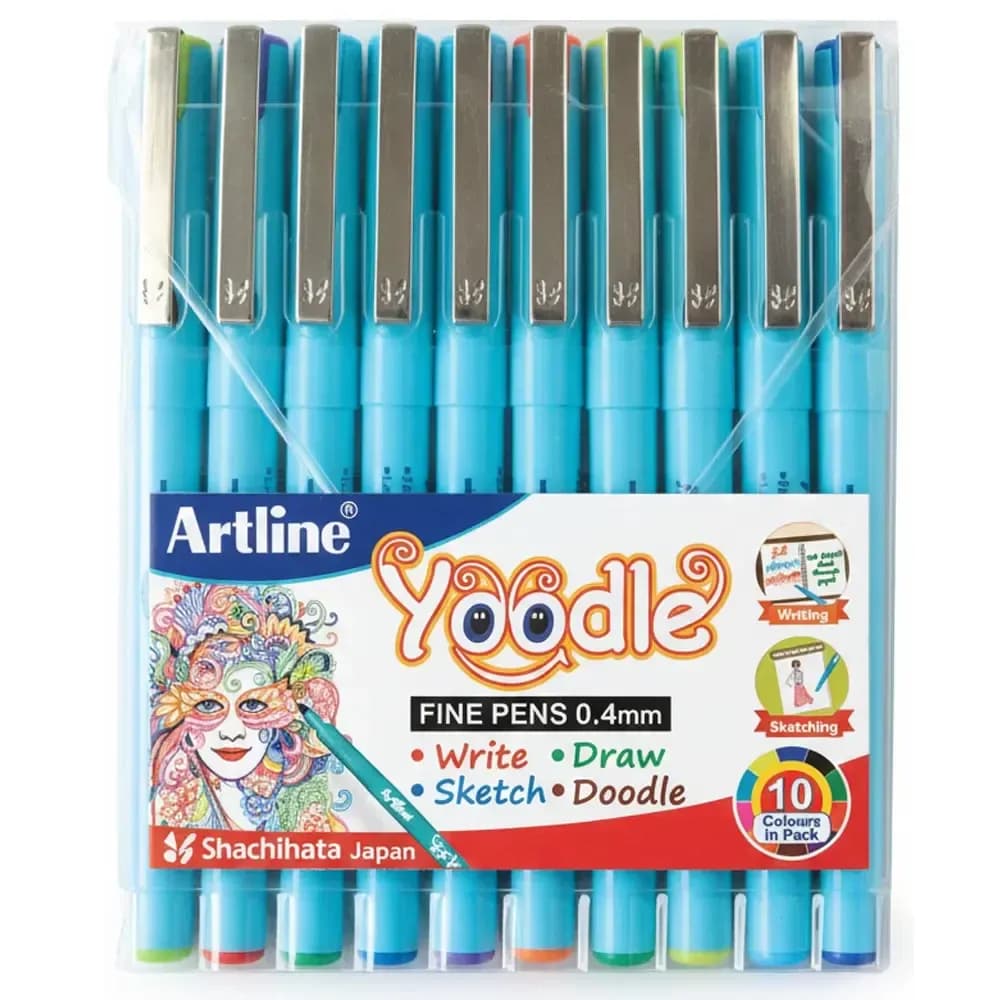Artline Yoodle Fine Pen Assorted Pack Of 10