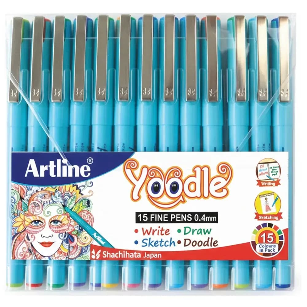 Artline Yoodle Fine Pen Assorted Pack Of 15