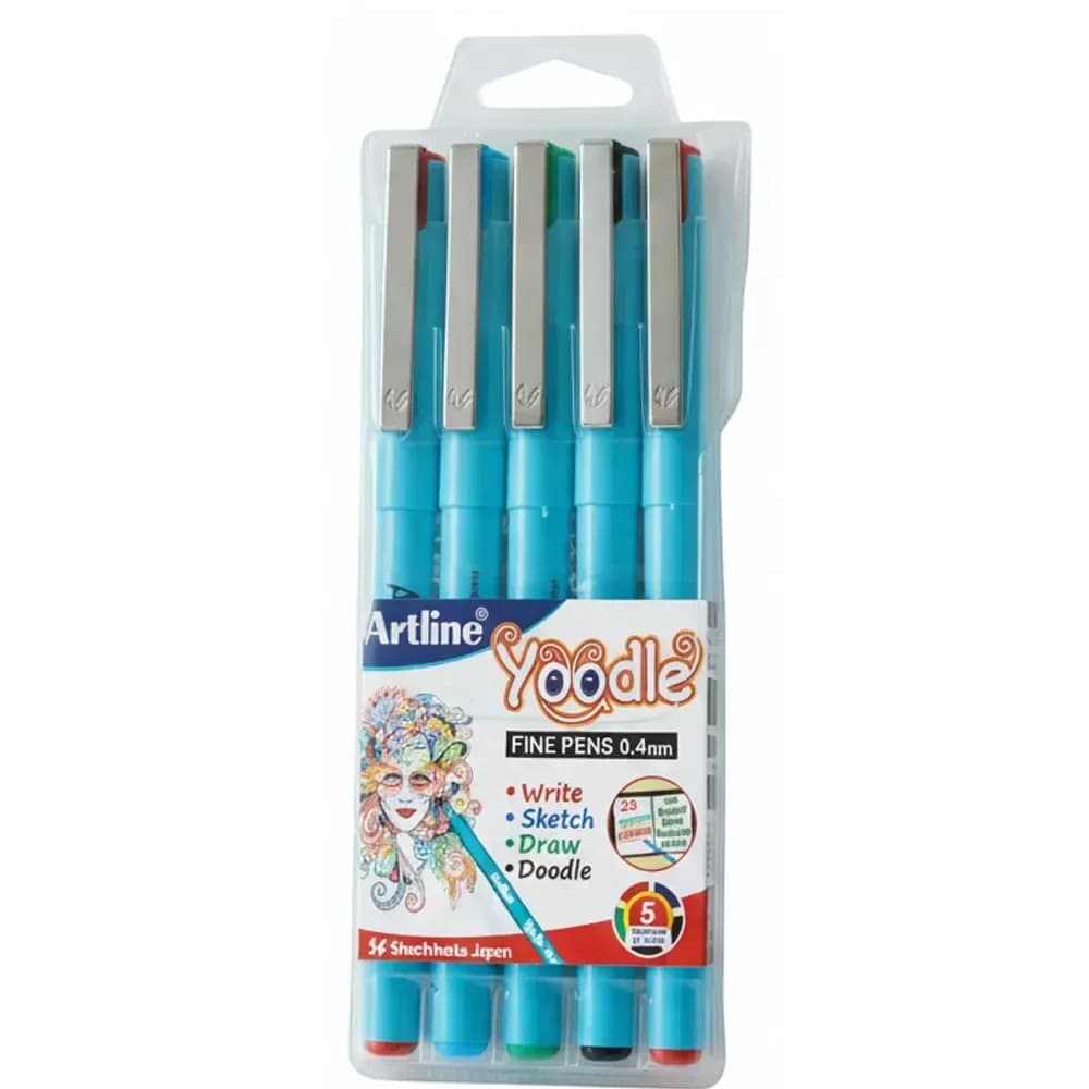 Artline Yoodle Fine Pen Assorted Pack Of 5
